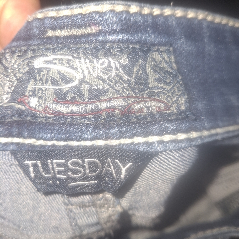 Silver Jeans navy blue denim jeans with branded inner tag